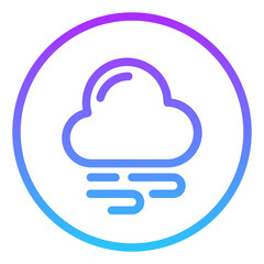 Cloudy wind icon
