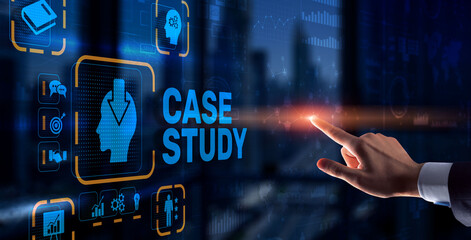 Case Study Education concept. Analysis of the situation to find a solution - obrazy, fototapety, plakaty