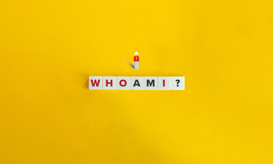 Who Am I? Introspection Banner and Conceptual Image. Minimal aesthetics.