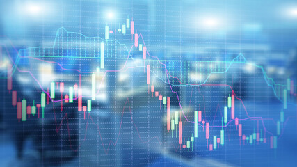 Smart city Finance Double exposure Mixed Media