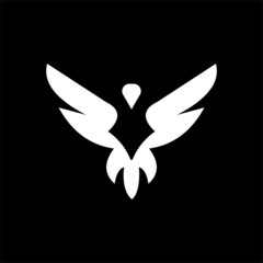 bird animal silhouette logo designart ,  eagle logo design Vector Image