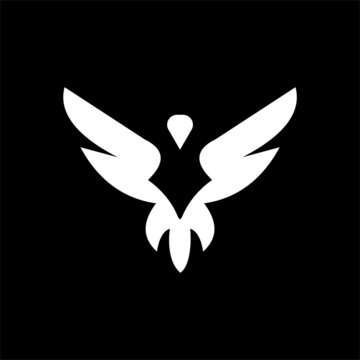 bird animal silhouette logo designart ,  eagle logo design Vector Image