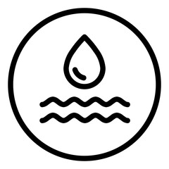 Waterdrop waves icon