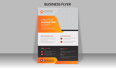 Modern Abstract Corporate Business vector template for Flyer size A4.