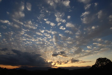 Fototapeta premium sunset in the mountains