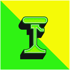 Bar Stool Green and yellow modern 3d vector icon logo
