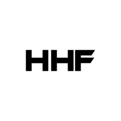 HHF letter logo design with black background in illustrator, vector logo modern alphabet font overlap style. calligraphy designs for logo, Poster, Invitation, etc.