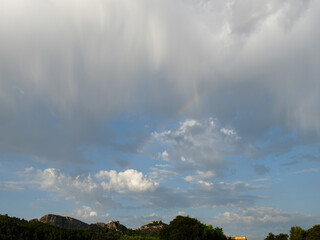 Clouds over the castle of Xativa, Spain