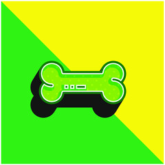 Bone Green and yellow modern 3d vector icon logo