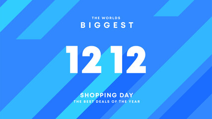 World Biggest Shopping Festival Big Sale 11-11 and 12-12 Abstract Modern Banner Design Vector Editable Template  