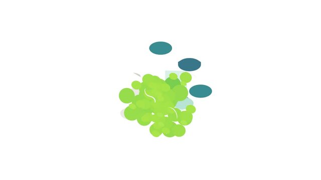 Tube with tennis balls icon animation isometric best object on white backgound