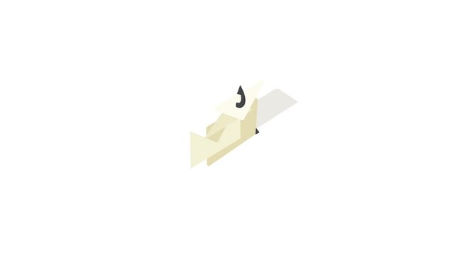 Internet fishing icon animation isometric best object on white backgound