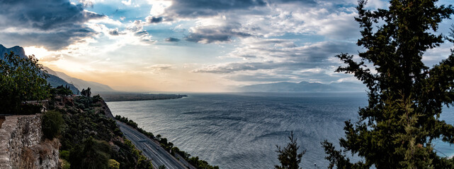 Panorama Mittelmeerküste Griechenland