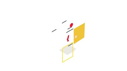 Diploma or certificate icon animation isometric best object on white backgound