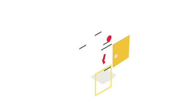 Diploma or certificate icon animation isometric best object on white backgound