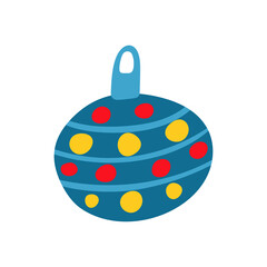 Christmas and new year colorful ornament. Bright vector decor for web and print. 