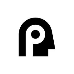 Vector Logo Letter P Simple