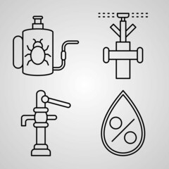 Greenhouse Symbol Collection On White background Greenhouse Outline Icons