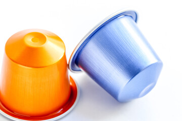 capsule coffee on a white background isolated