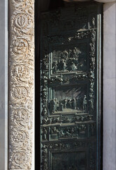 Cathedral of Pisa, detail church portal,