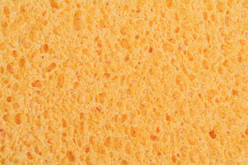 Macro picture of a wet yellow sponge.