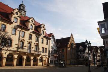 Fototapeta na wymiar Streets in Sigmaringen town, Germany