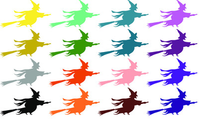 Vector Of the colored Witch