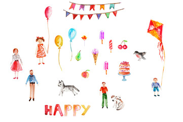 Big family, parents with kids, sister, brother, mother, father