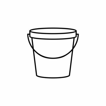 recommend clip art: Bucket outline icon. linear style sign for mobile concept and web design. Pail simple line vector icon. Web design, mobile app. Vector illustration. Eps10