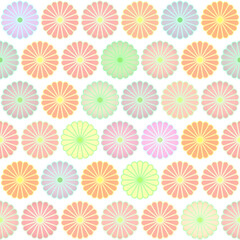 シームレスな菊の和柄イラスト素材