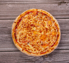 Italian traditional Pizza Margarita with cheese