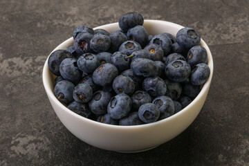 Ripe sweet tasty blueberries heap