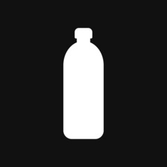 Plastic bottle icon on grey background