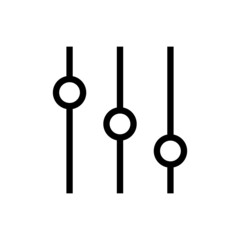 Filter control isolated minimal icon. Settings line vector icon
