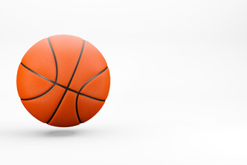 3d rendering of basketball ball isolated on white