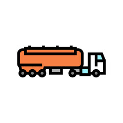 fuel carrying truck color icon vector. fuel carrying truck sign. isolated symbol illustration