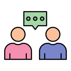 Vector Communication Filled Outline Icon Design