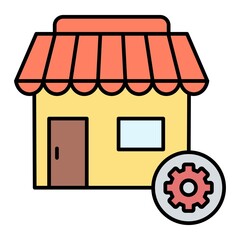 Vector SME Filled Outline Icon Design