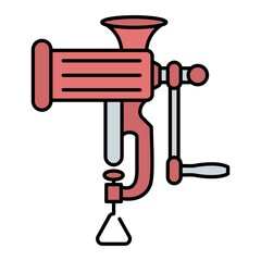 Vector Meat Grinder Filled Outline Icon Design
