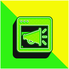 Advertising Green and yellow modern 3d vector icon logo