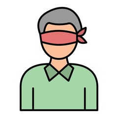 Vector Hostage Filled Outline Icon Design