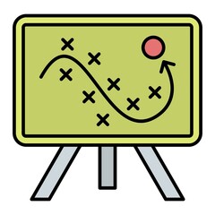 Vector Strategy Filled Outline Icon Design