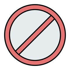  Vector Prohibition Filled Outline Icon Design