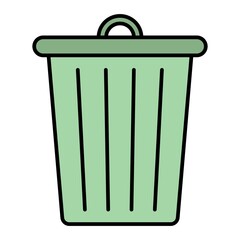 Vector Trash Filled Outline Icon Design