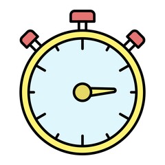 Vector Stopwatch Filled Outline Icon Design