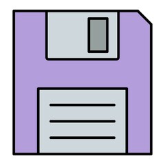 Vector Save Filled Outline Icon Design