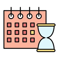 Vector Deadline Filled Outline Icon Design