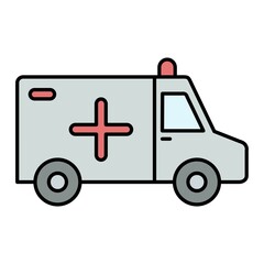 Vector Ambulance Filled Outline Icon