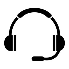 Vector Headphones Glyph Icon Design