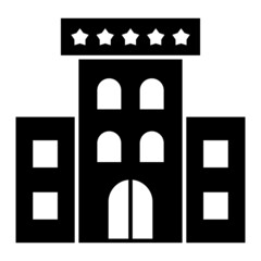 Vector Hotel Glyph Icon Design
